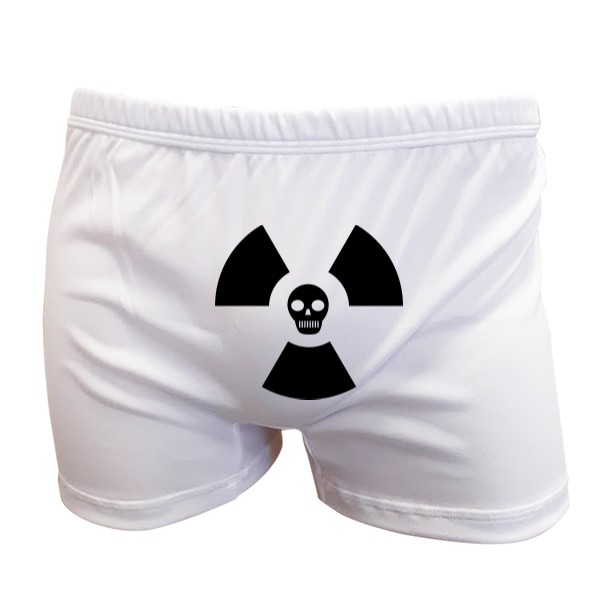 Trenýrky s potiskem Beware radiation