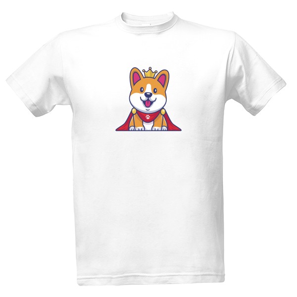 Tričko s potiskem Corgi král