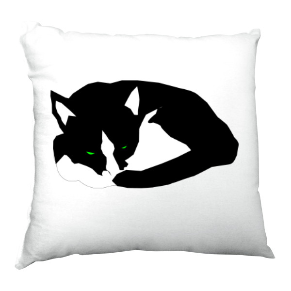 Polštář saténový s potiskem Felix spí