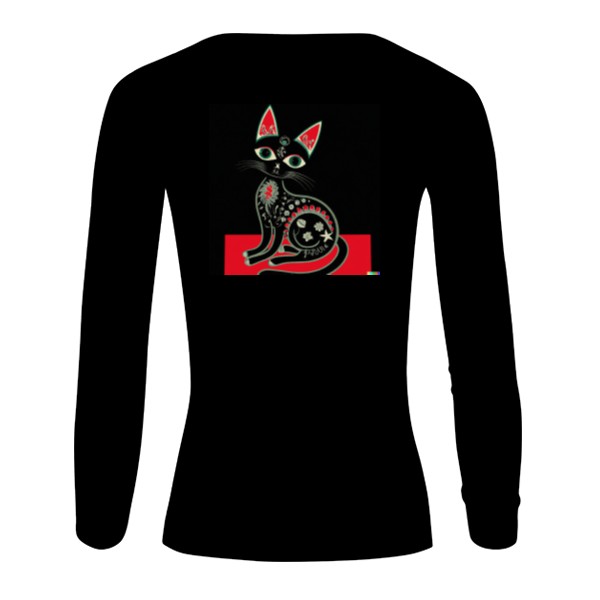 Tričko s potiskem Kočka art deco